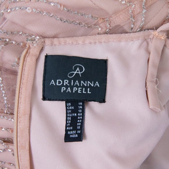 BHLDN Adrianna Papell 14 Beaded Maxi Dress Pink - Picture 8 of 10